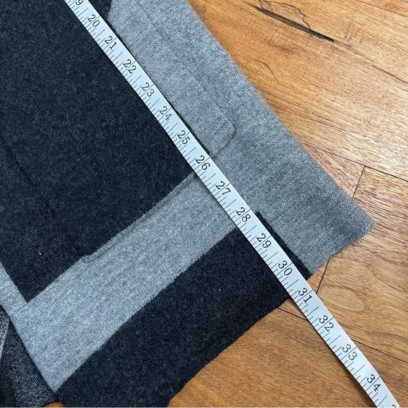 Eileen Fisher Color Block Merino Wool Long Cardigan Minimalist Neutral - Picture 7 of 10